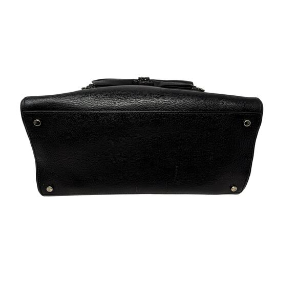 Kate Spade New York Black Manor Place Cow Leather Rhinestones Bow Satchel Purse - Picture 6 of 16